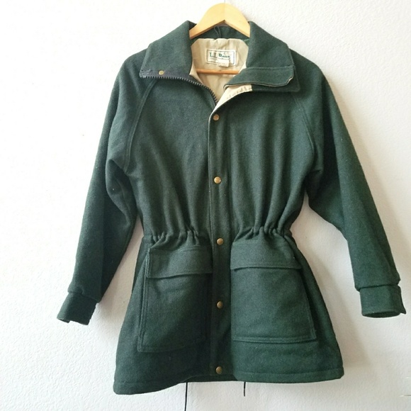 L.L. Bean Jackets & Blazers - Vintage L.L. Bean Women's Small Green Wool Coat